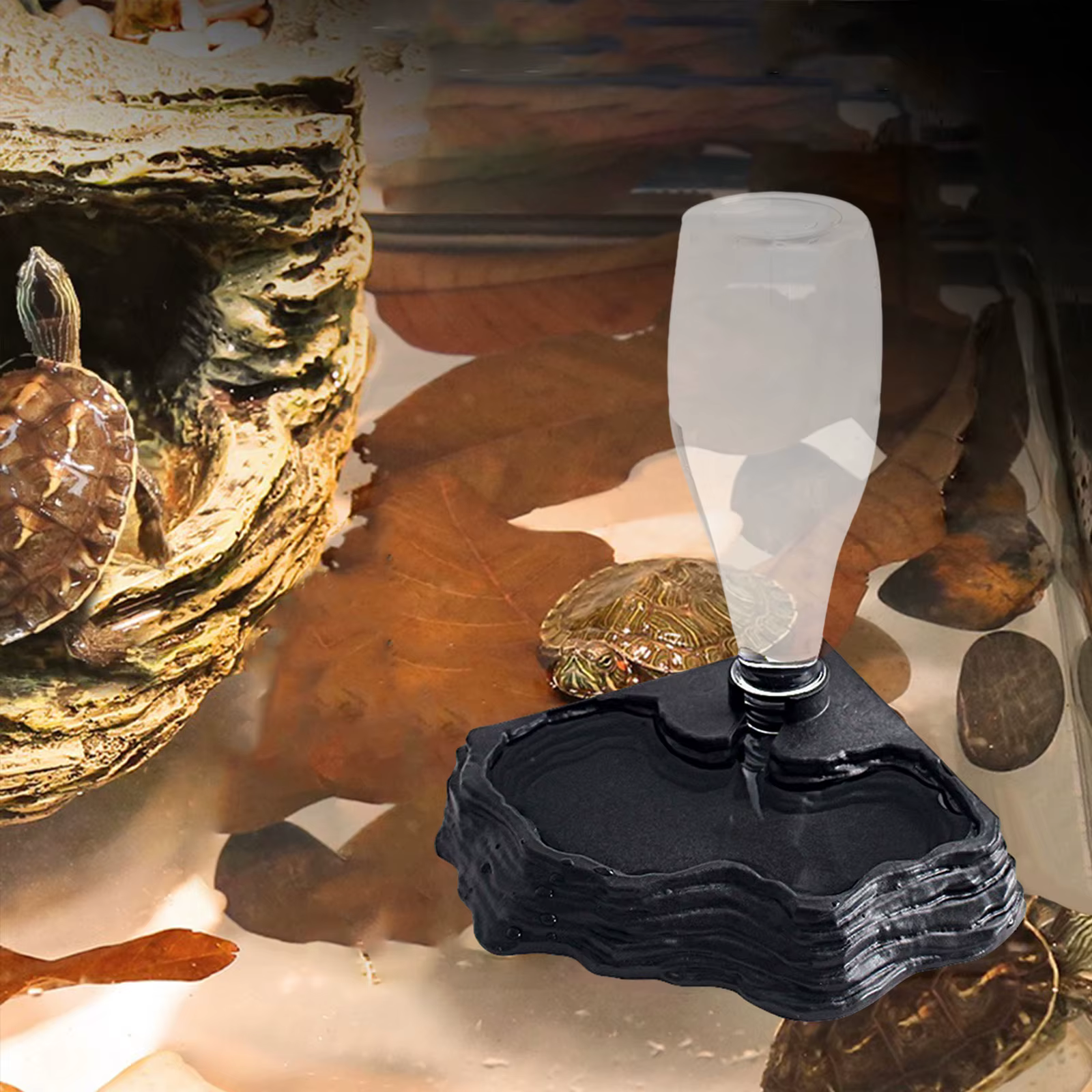 Distributeur d'eau automatique, accessoires de réservoir de Terrarium, bol d'eau pour tortue, plat d'alimentation pour caméléon, tortues, lézards, tortue, animal de compagnie