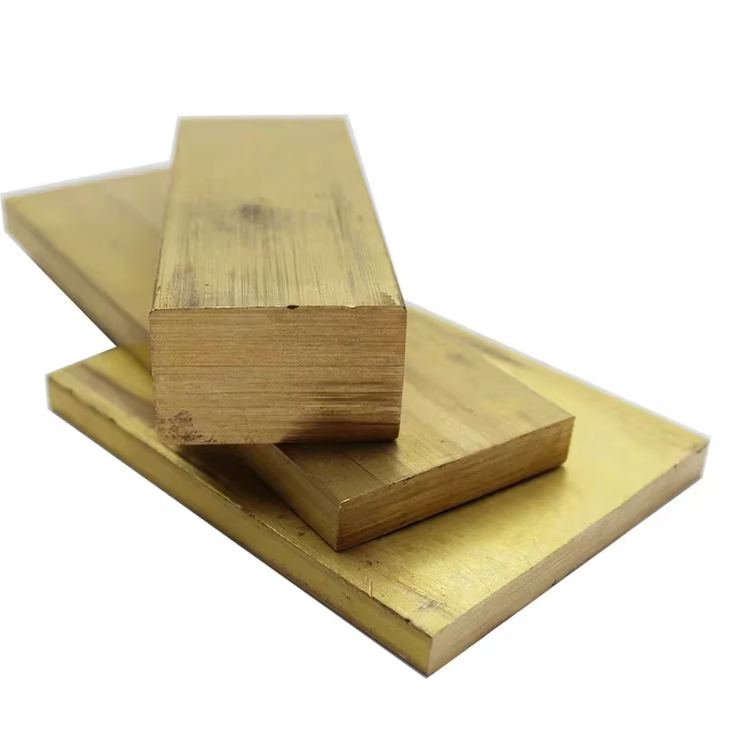 Barre plate en laiton, plaque métallique épaisse de 3mm à 20mm, feuille de métal solide rectangulaire en cuivre, largeur 10mm-50mm, longueur 100mm-500mm