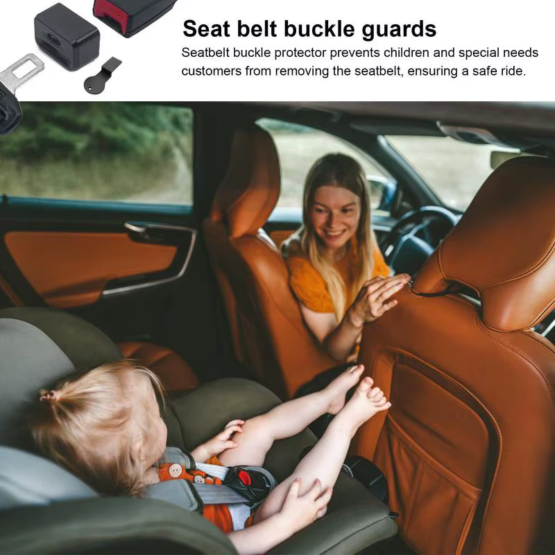 Boucle de ceinture de sécurité Booster boucle de sécurité Clip de rehausseur pour ceinture de sécurité de voiture Anti-évasion ceintures réutilisables boutons boucle de siège d'extension