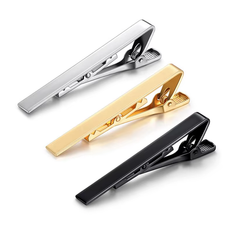 Pince à cravate accessoires de cravate cravates de Style de mode pour hommes ton métal fermoir à barre Simple fermoir pratique épingle à cravate pour pince à col pour hommes