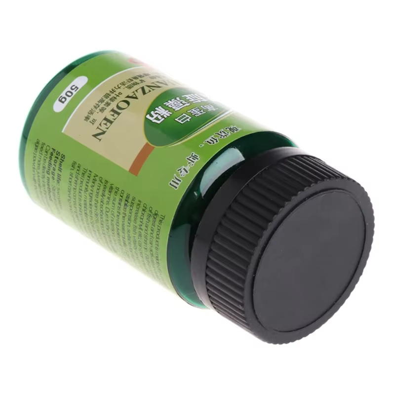 Bouteille de poudre de spiruline