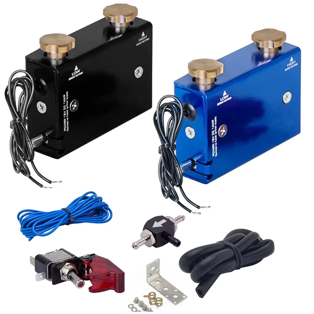 Contrôleur électronique de suralimentation de turbocompresseur de course universel réglable, double étage, compatible avec tous les turbocompresseurs et suralimentateurs 30-90 psi