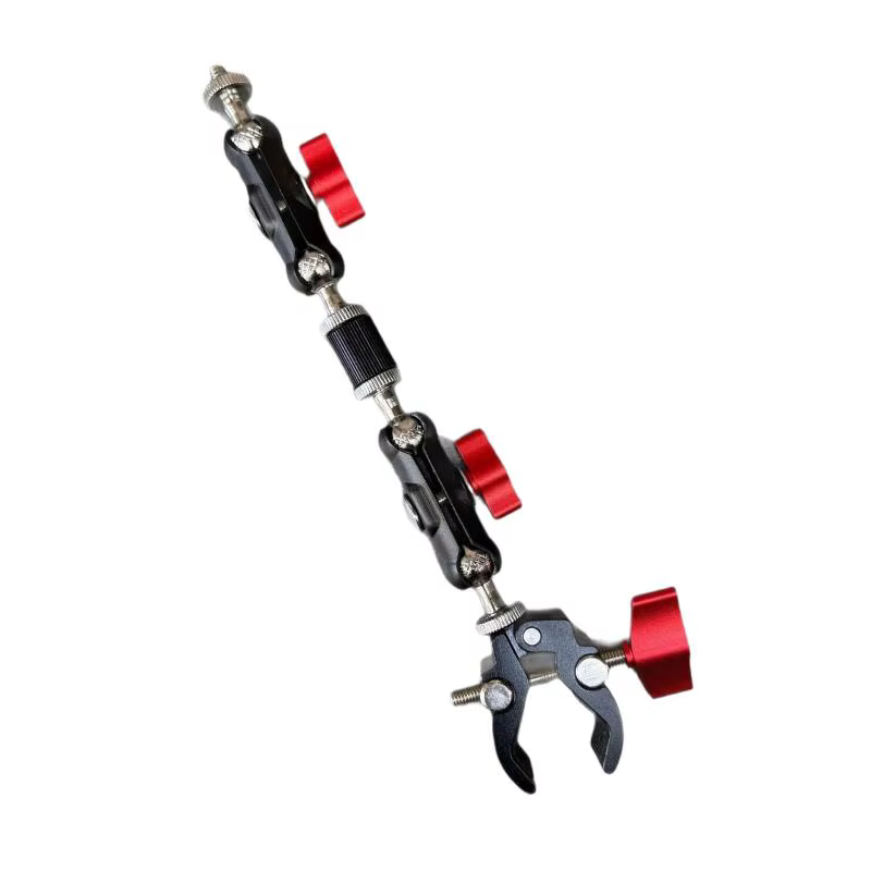 1 ensemble d'accessoires de photographie pour appareil photo, Super pince en métal avec Double tête sphérique, bras magique pour moniteur, lumière, micro, support de téléphone