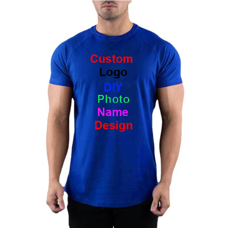 T-shirt à manches courtes en coton à col rond pour hommes