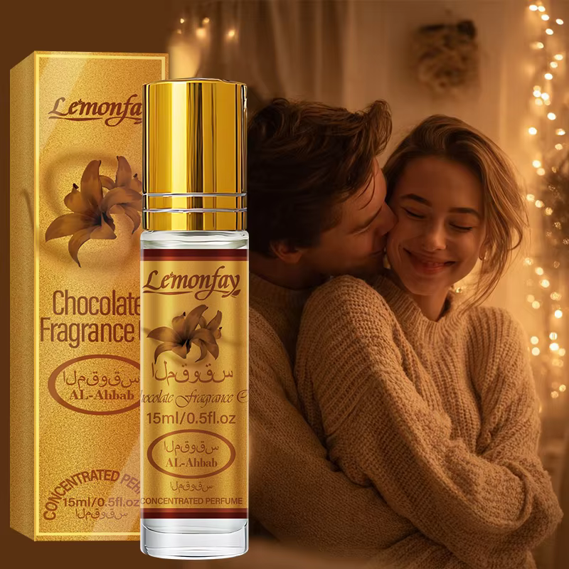 Huile parfumée au chocolat Lemonfay, parfum concentré en roll-on AL-Ahbab, parfum sucré longue durée pour un usage quotidien, 15 ml