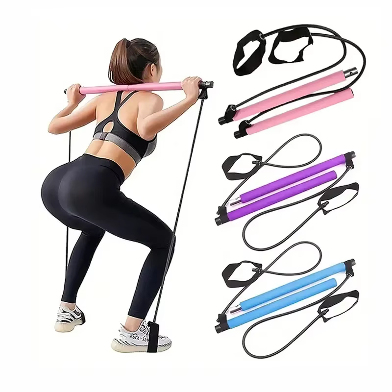 Kit de Barre de Pilates avec Bandes Empilables