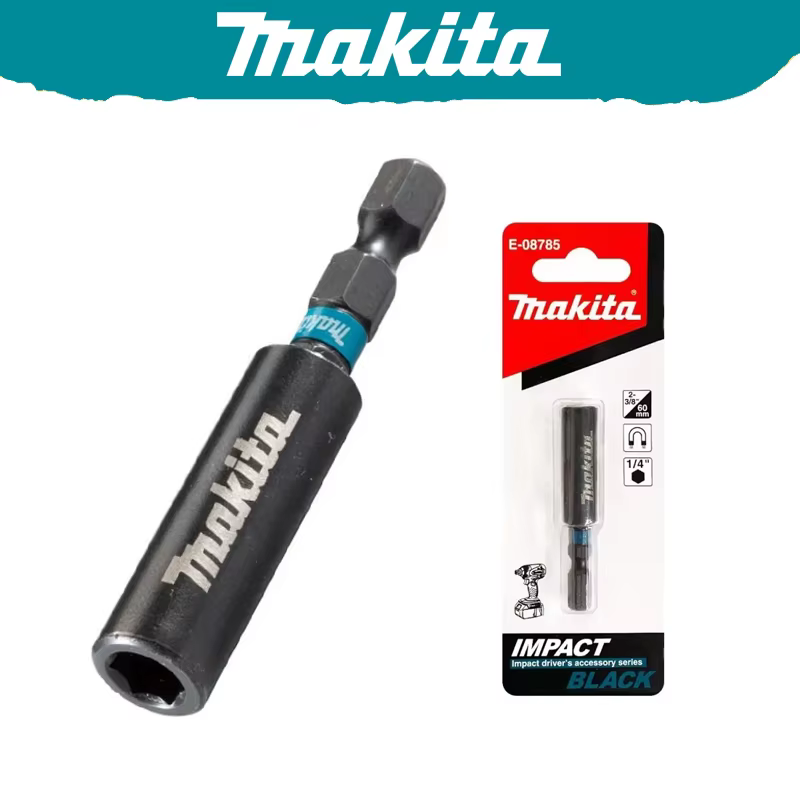 Makita E-08785 porte-embout d'extension magnétique à Impact noir 60MM/1/4 "hexagone résistant à la rouille accessoires d'outils durables