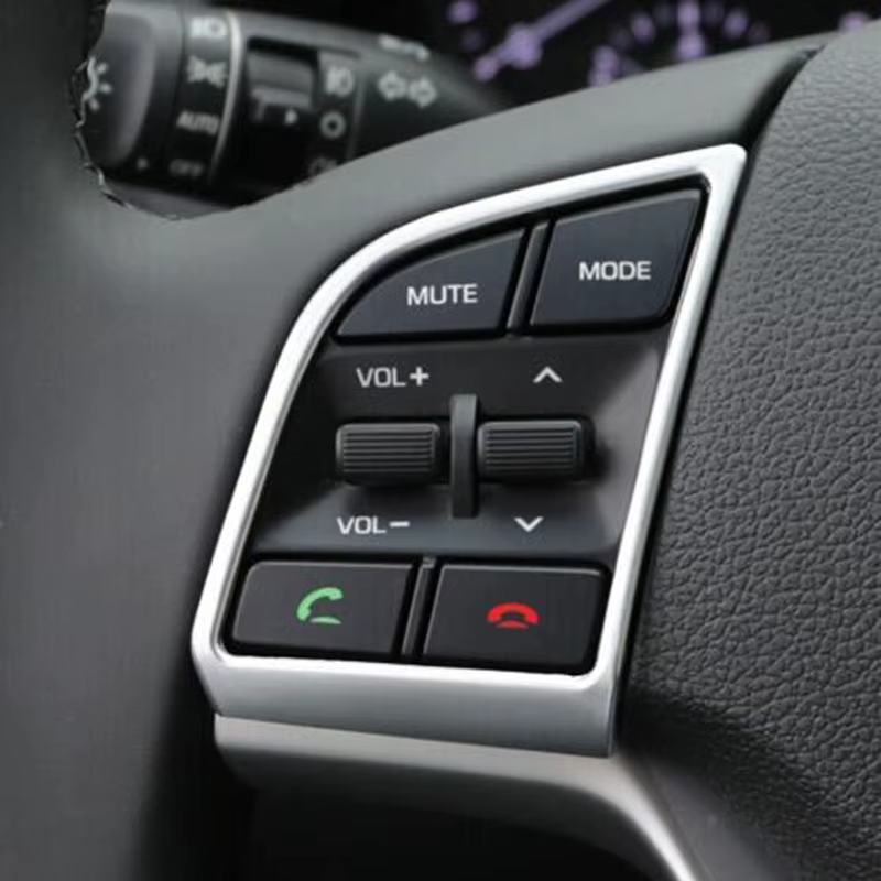 Autocollants de couverture décoratifs pour boutons de volant, accessoires d'intérieur, pour Hyundai New Tucson 2015 2016 2017 2018 2019 2020