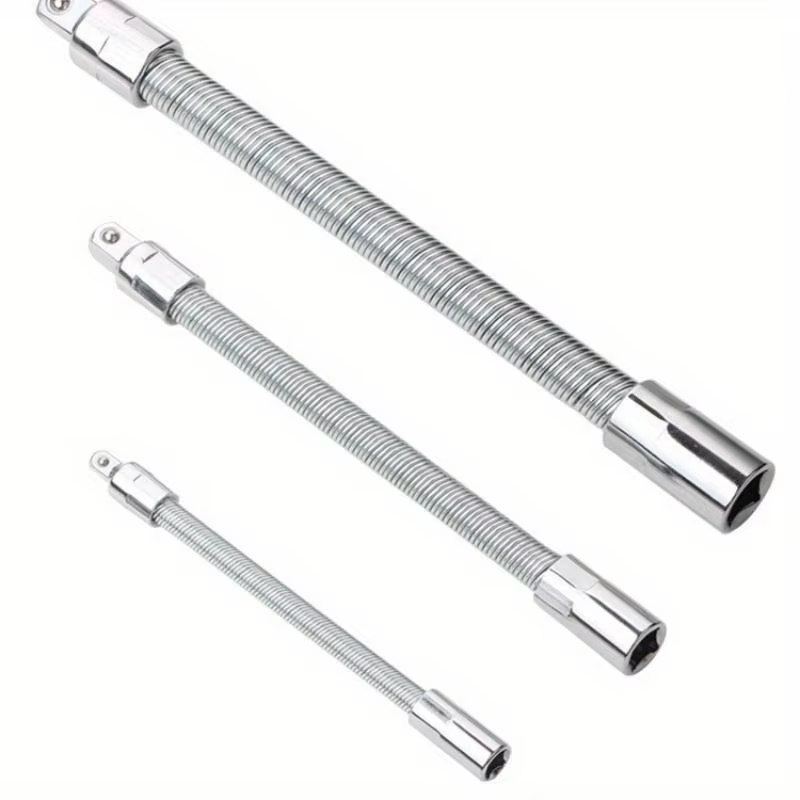 Lot de 3 tiges de connexion flexibles universelles, tiges d'extension à manchon, tiges de force souples et élastiques