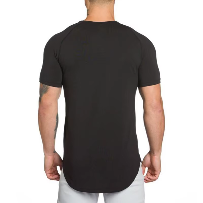 Gym Bodybuilding entraînement Muscle vêtements de sport hommes décontracté à manches courtes coton
