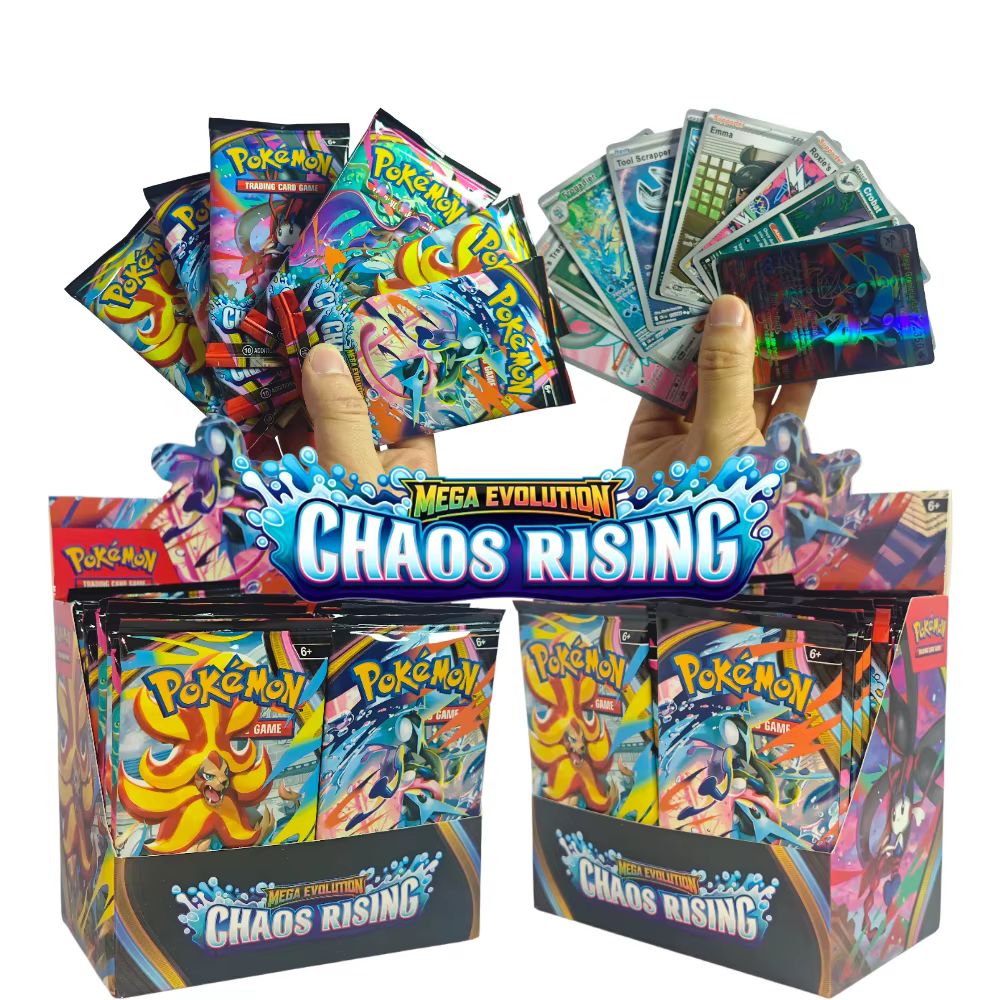 Boîte de boosters Pokémon Mega Evolution Version anglaise CHAOS RISINC Ascended Heroes Phantasmal Flames Collection de cartes à collectionner TCG