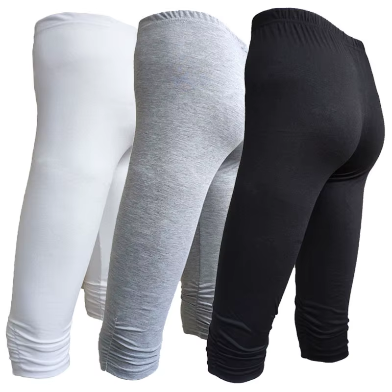 Pantalon de sport élastique taille haute pour femme, coupe skinny, séchage rapide, legging 3/4, short décontracté uni pour l'été