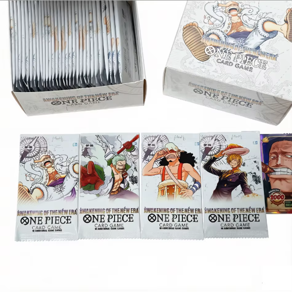 Cartes One Piece aléatoires 40/300 pièces, cartes de combat en anglais, jouets de collection, jeu de cartes à collectionner pour garçons, cadeaux pour enfants