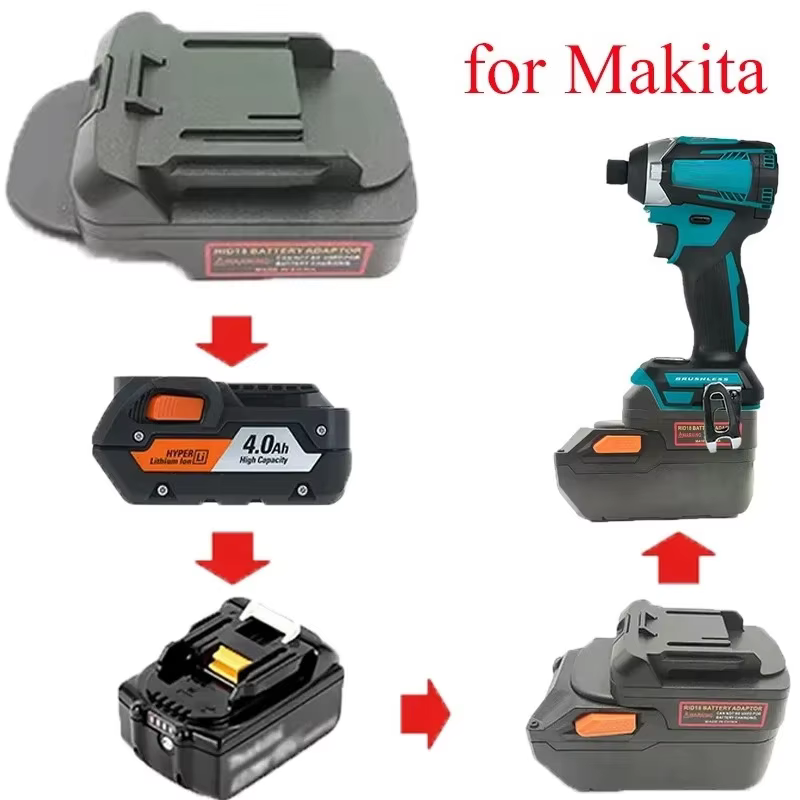 Adaptateur de batterie pour Batteries Lithium-ion RIDGID AEG 18V, accessoires d'outils pour batterie Lithium-ion Makita 18V, outils électriques
