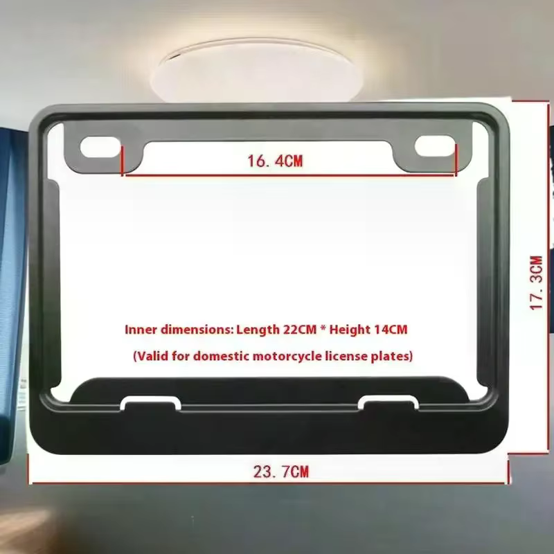【YIBAR】 cadre de badge de moto support de plaque d'immatriculation universel en aluminium accessoires de moto cadres de plaque d'immatriculation de moto