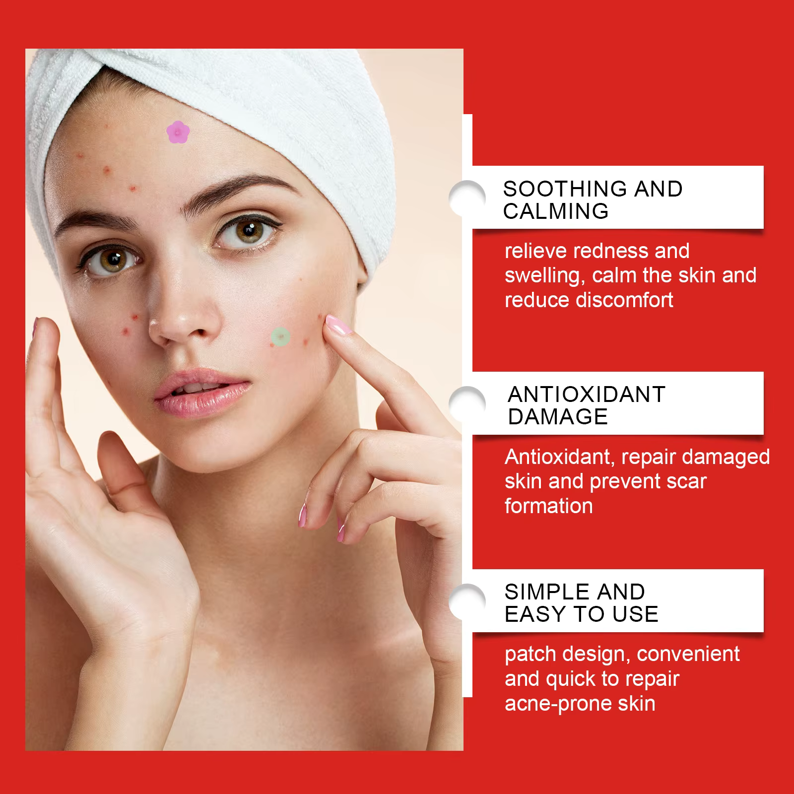 Nouveaux Patchs Anti-Acné Haut de Gamme à l'Acide Salicylique (240 Pièces) – Forme Points d'Acné – Hydratants pour Couvrir les Boutons et les Imperfections