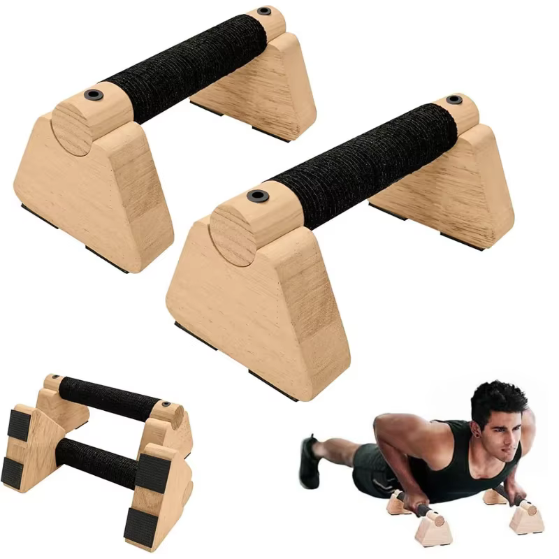 1 paire de barres de musculation en bois