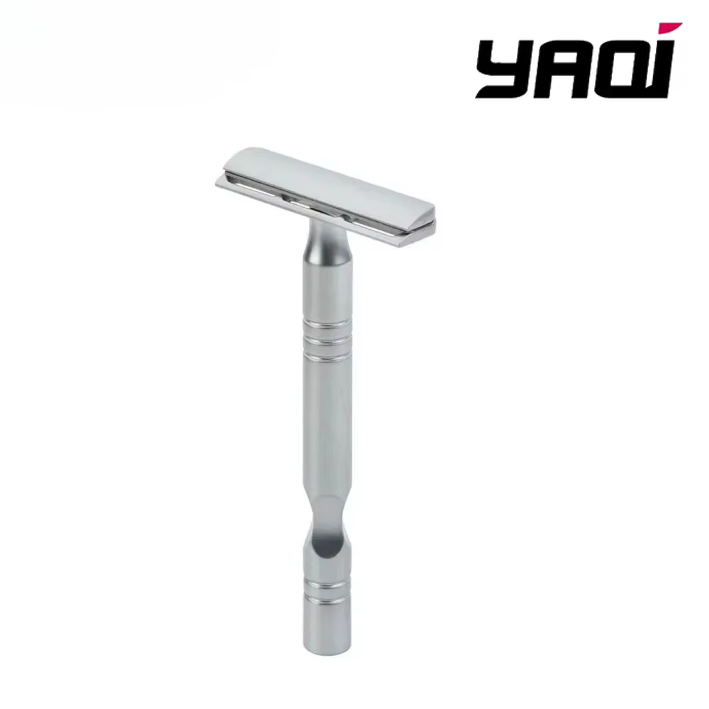 Rasoir YAQI couleur Chrome mat lame AC Excalibur à un seul tranchant hommes rasage sécurité rasoir à collectionner rasoir à barbe