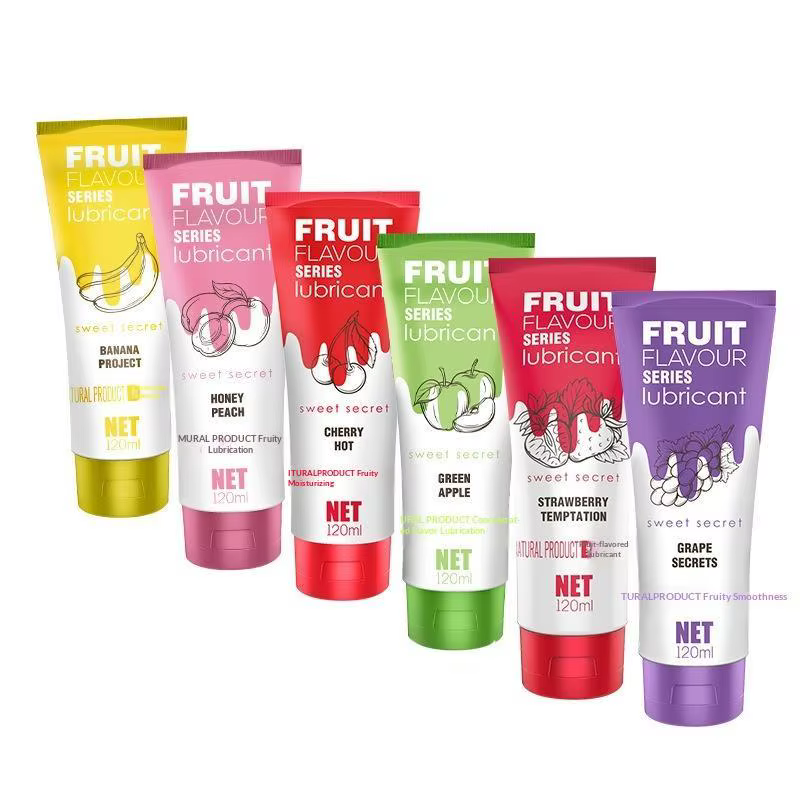 Lubrifiant à saveur fruitée, lubrifiant à l'acide hyaluronique pour le sexe oral, lubrifiant à base d'eau pour le sexe anal, accessoires sexuels pour adultes