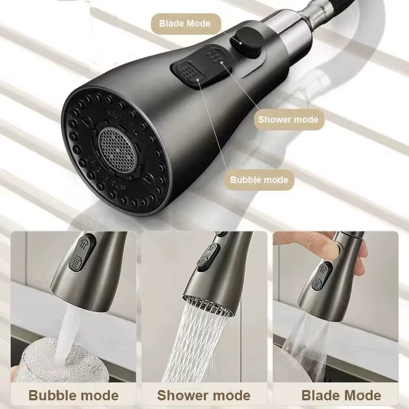 Accessoires de robinet de cuisine, buse de pulvérisation de remplacement, 3 Modes ABS, lavabo de salle de bains, évier, pomme de pulvérisation de douche pour connexion 1/2"
