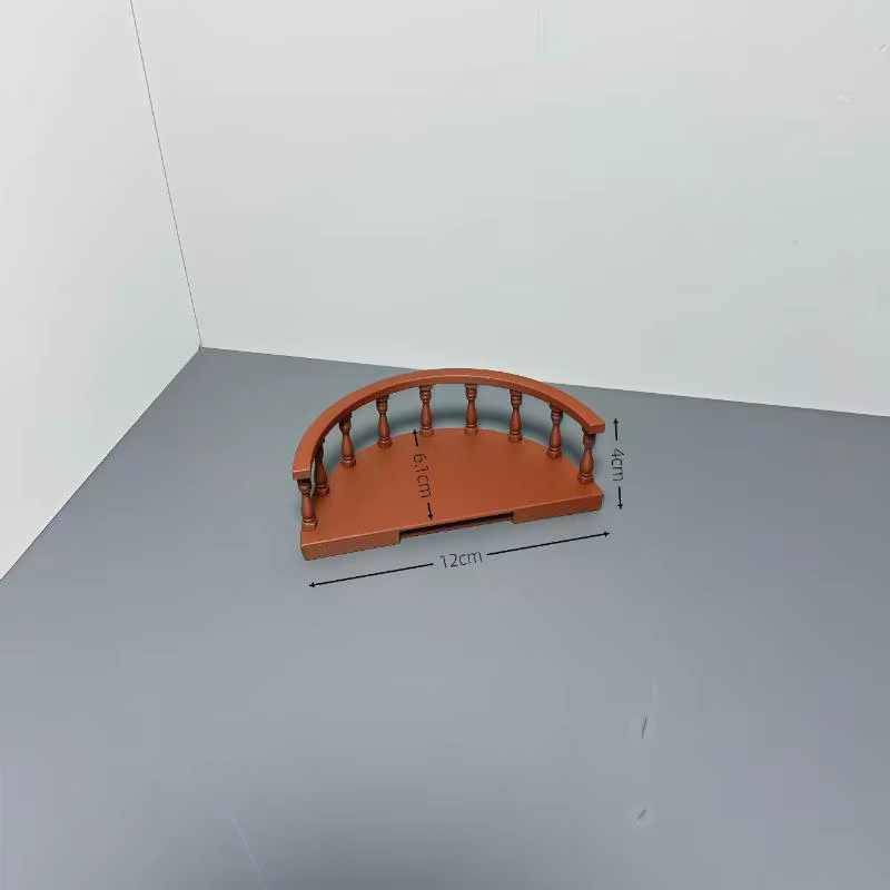 Balustrade de balcon miniature, accessoires pour maison de poupée, échelle 1:12, clôture de balcon incurvée pour décoration extérieure de maison de poupée