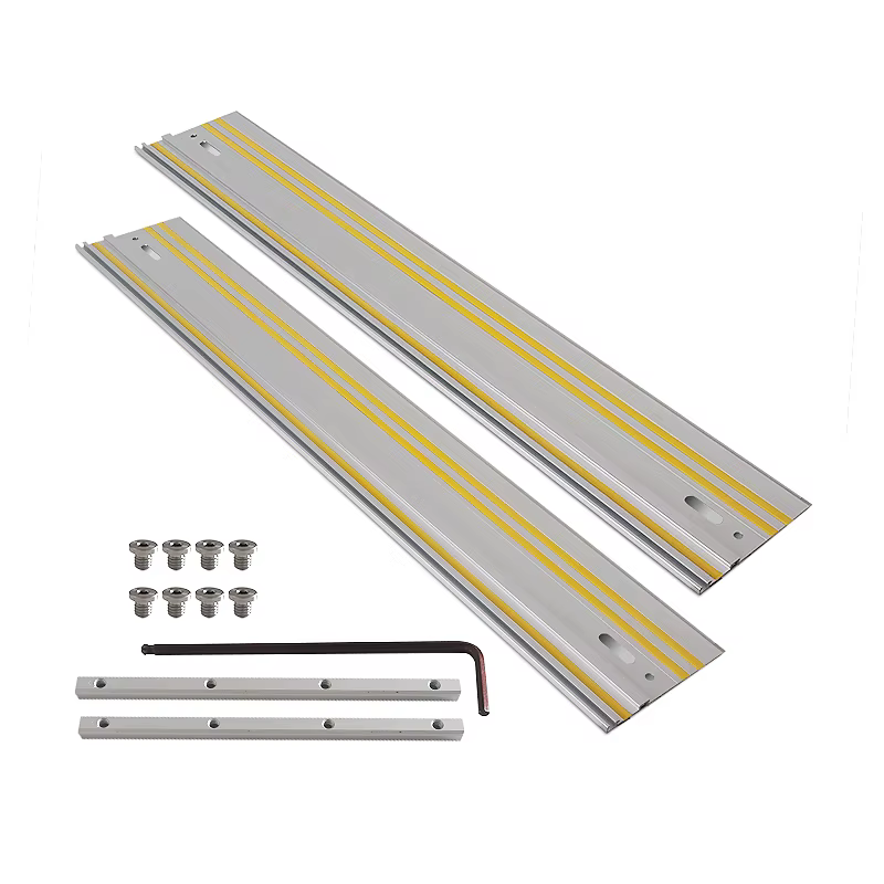 Rail de guidage de scie sur rail Rails guidés extrudés en aluminium pour coupes de déchirure répétables sur rail de scie circulaire, biseau optimisé et coupes droites