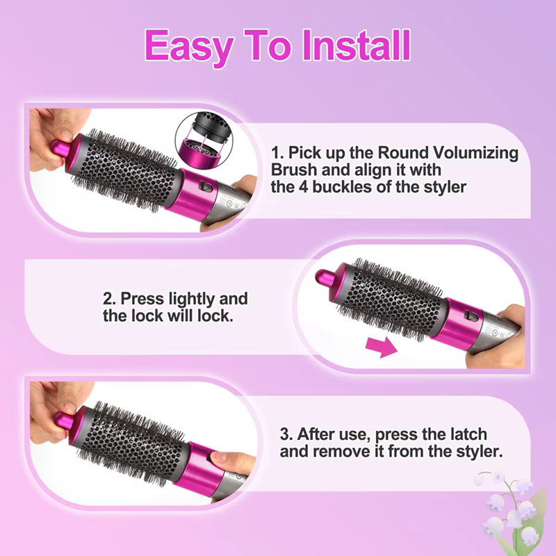 Brosse volumatrice ronde pour Dyson Airwrap, grand et petit, accessoire de rêve, améliore le volume et la polymérisation du styl