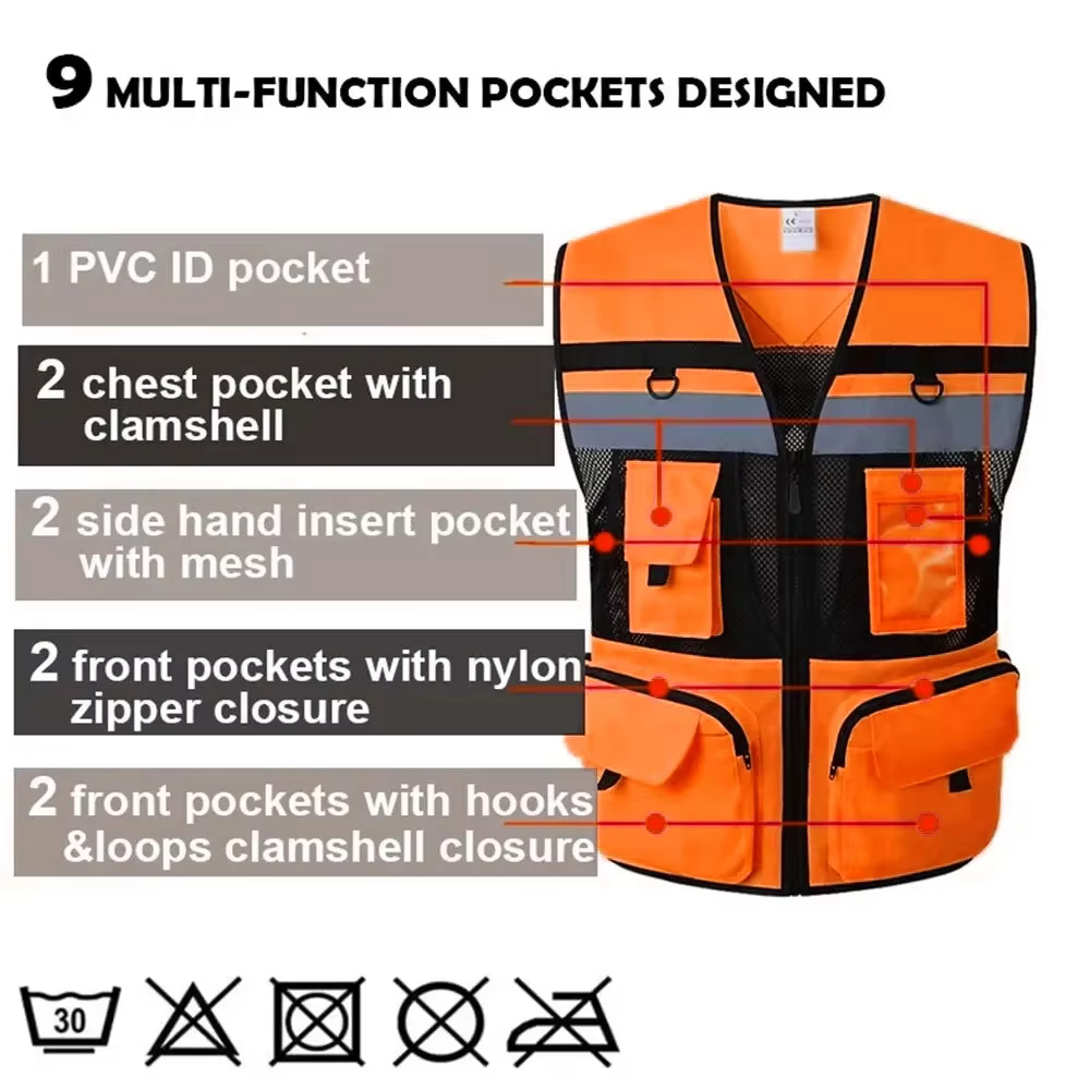 Gilet de sécurité haute visibilité avec Logo personnalisé