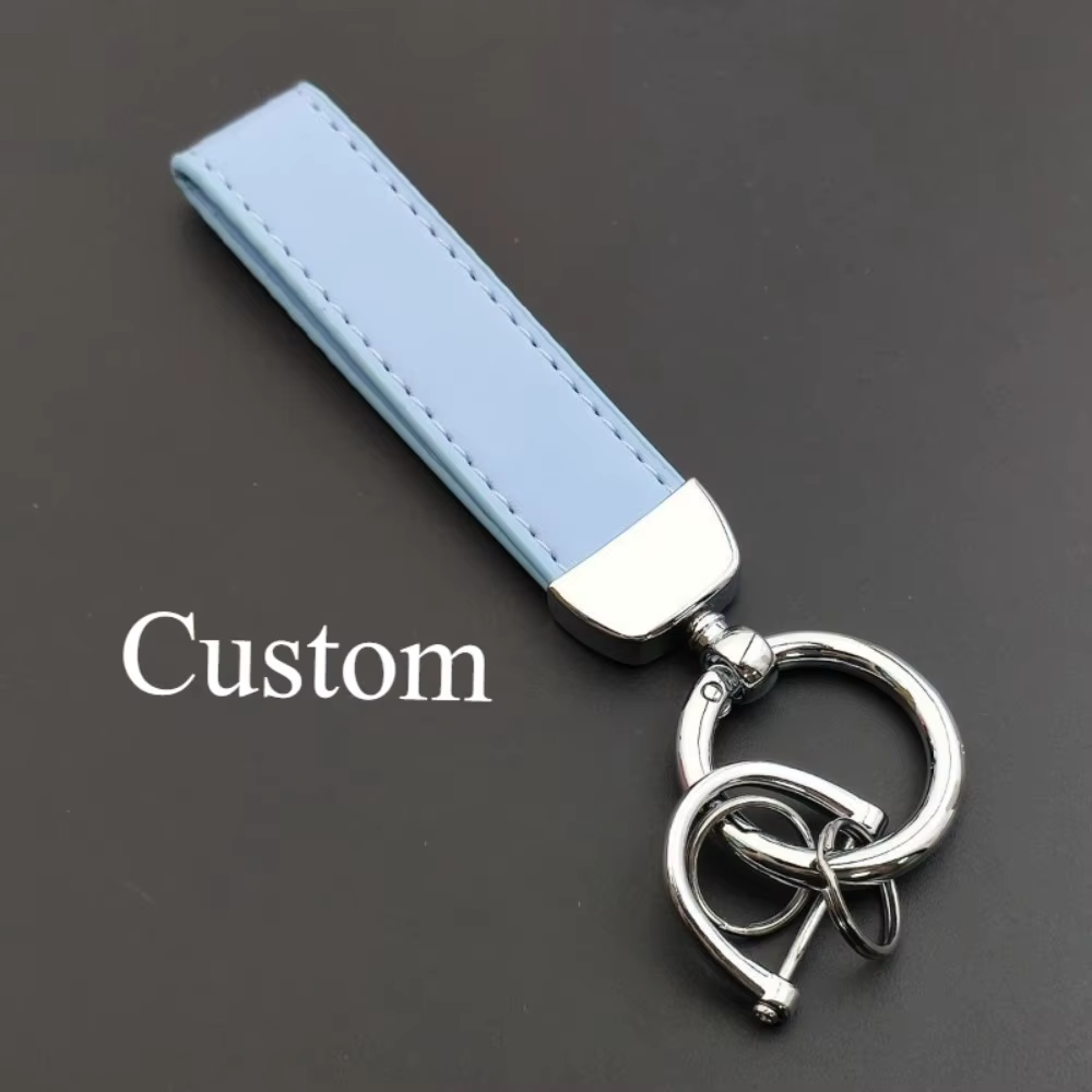 Porte-clés universel personnalisable en cuir, nouveau modèle, accessoires, texte, nom, porte-clés pour homme, sac à dos, moto, cadeau, personnalisable