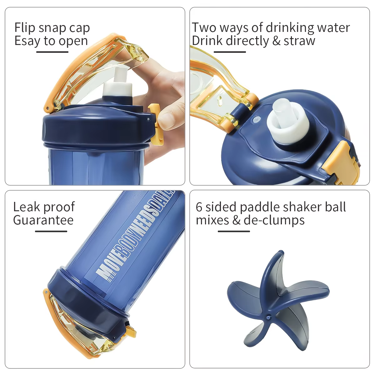 Shaker à protéines portable 550ml