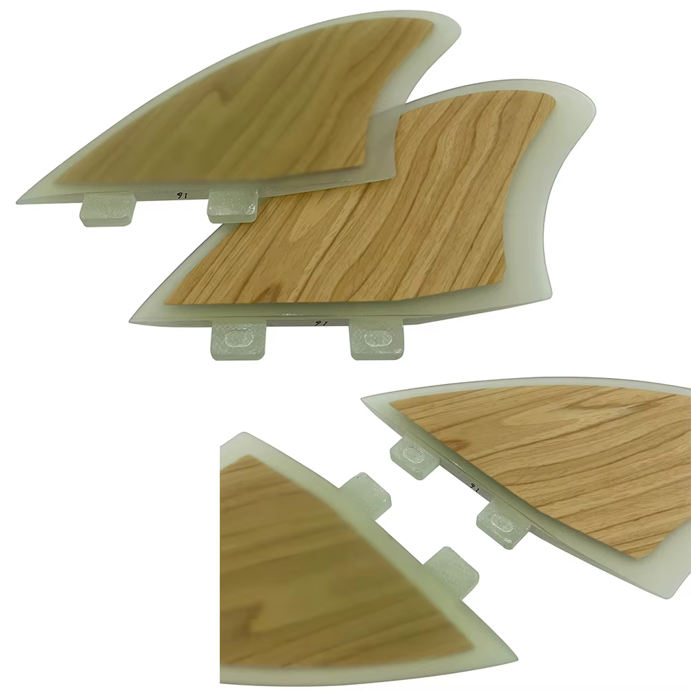 Ailerons de surf en bambou UPSURF FCS Twin Tabs, ailerons haute performance en fibre de verre K2 pour planche de surf, ailerons de quille pour funboard, pour sports nautiques