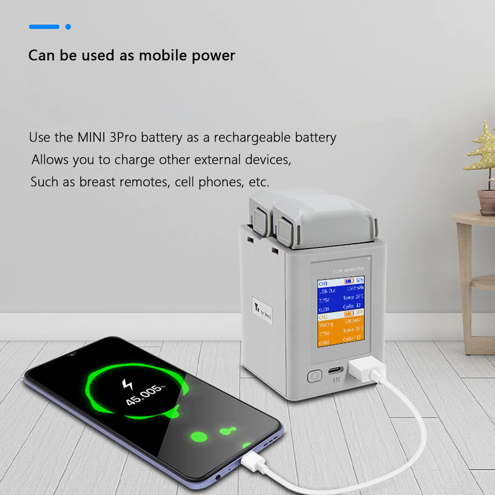 Pour DJI Mini 4 Pro/Mini 3 Pro majordome de charge affichage numérique Hub de charge batterie chargeur Intelligent accessoires de Drone