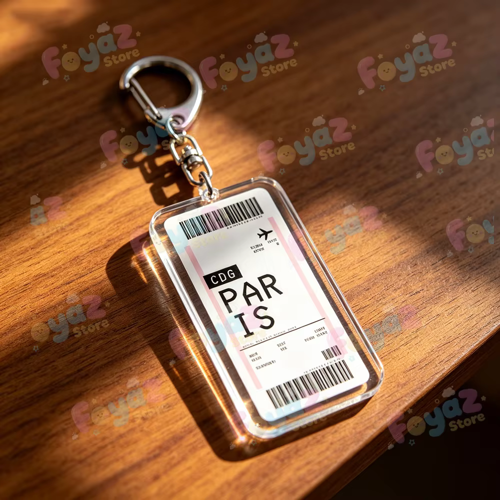 Porte-clés de voyage Paris Tokyo, accessoires de mode, breloque de sac, porte-clés billet d'avion Chibi, cadeaux d'anniversaire pour fans et amis