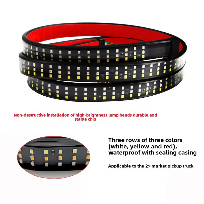 Barre lumineuse pour hayon de camion, bande LED de 60 pouces pour pick-up, remorque SUV, fonction complète, frein, clignotant inversé, feu arrière étanche