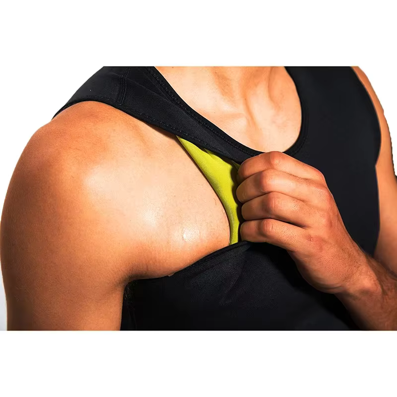 Hommes T-shirts d'entraînement effet Sauna gilet de sport hauts d'exercice vêtements de Fitness minceur perte de poids