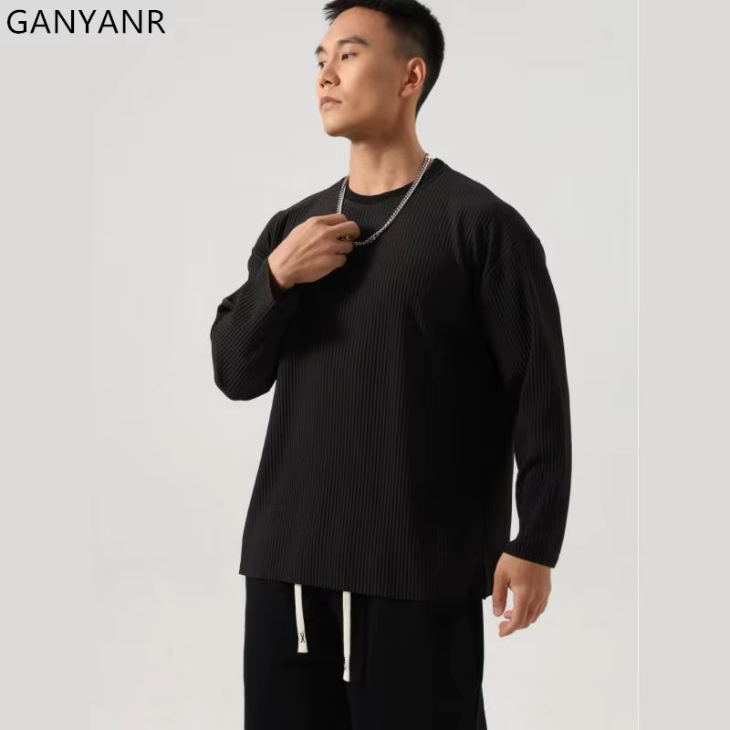 T-shirt de sport à manches longues pour homme