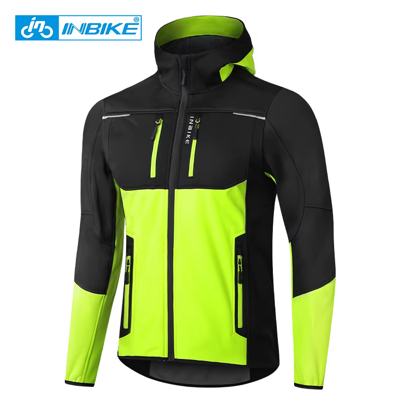 INBIKE hiver hommes coupe-vent veste chaud polaire cyclisme vestes avec poches imperméable vélo