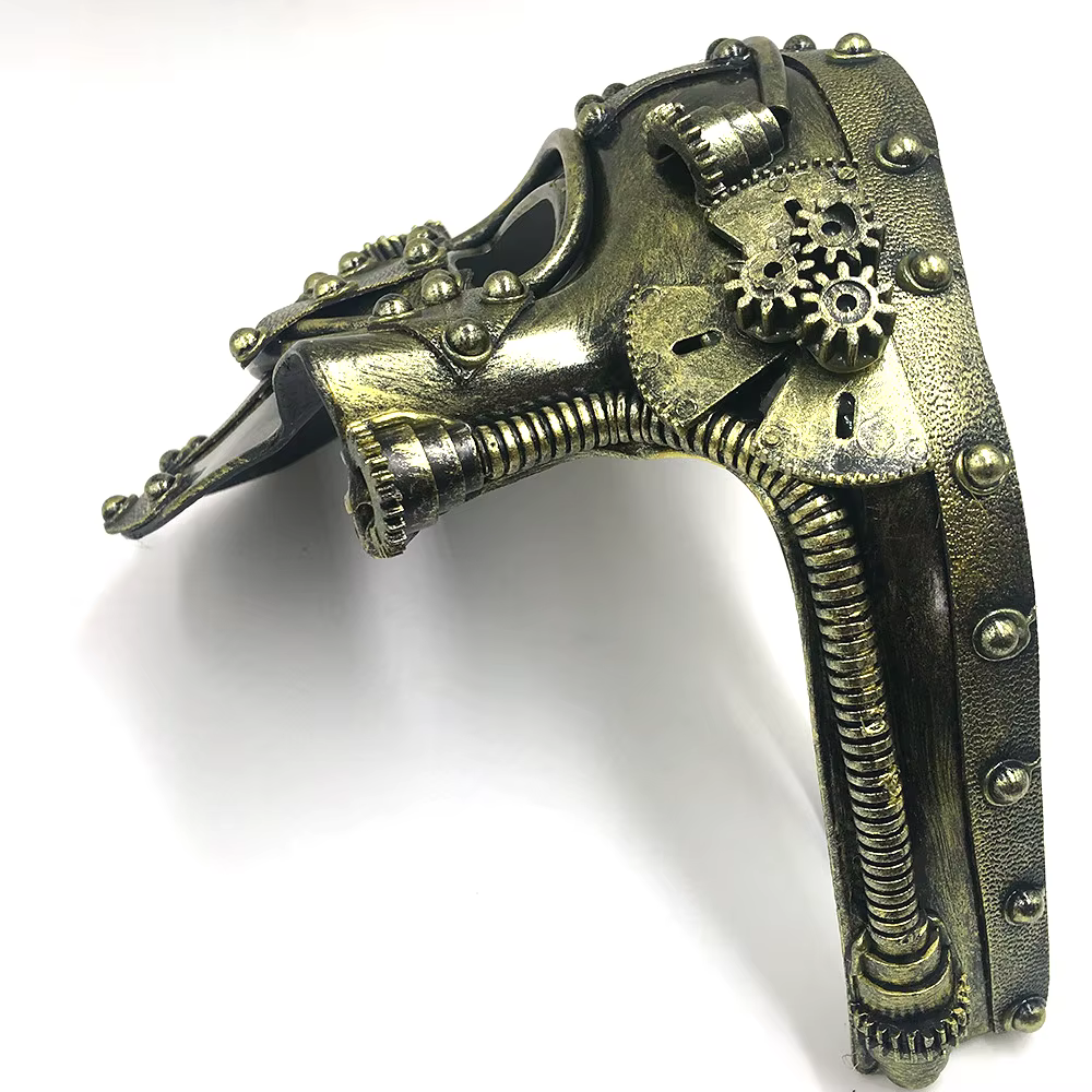 Steampunk fantôme mascarade Cosplay médiéval rétro masque balle demi visage hommes Punk Costume Halloween fête Costume accessoires