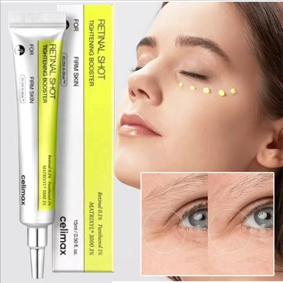Coffret Coréen Celimax au Rétinal : Soin Hydratant et Raffermissant, Booster de Tonicité, Crème Visage et Sérum Contour des Yeux Réparateur Anti-Cernes