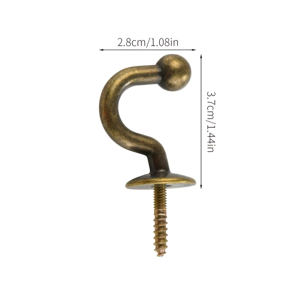 10 crochets de rideau décoratifs en métal couleur bronze antique, crochets de suspension de rideau muraux, accessoires de rideau