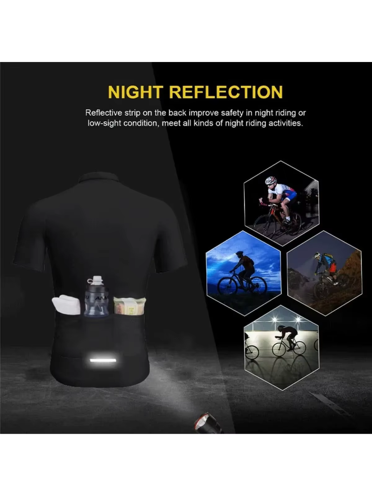Maillot de cyclisme à manches courtes pour hommes