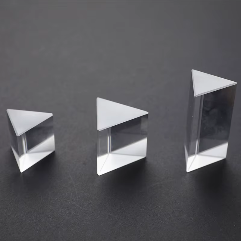 Prisme triangulaire arc-en-ciel, verre de cristal, prisme photographique, prismes de couleur, physique, expérience lumineuse pour enfants