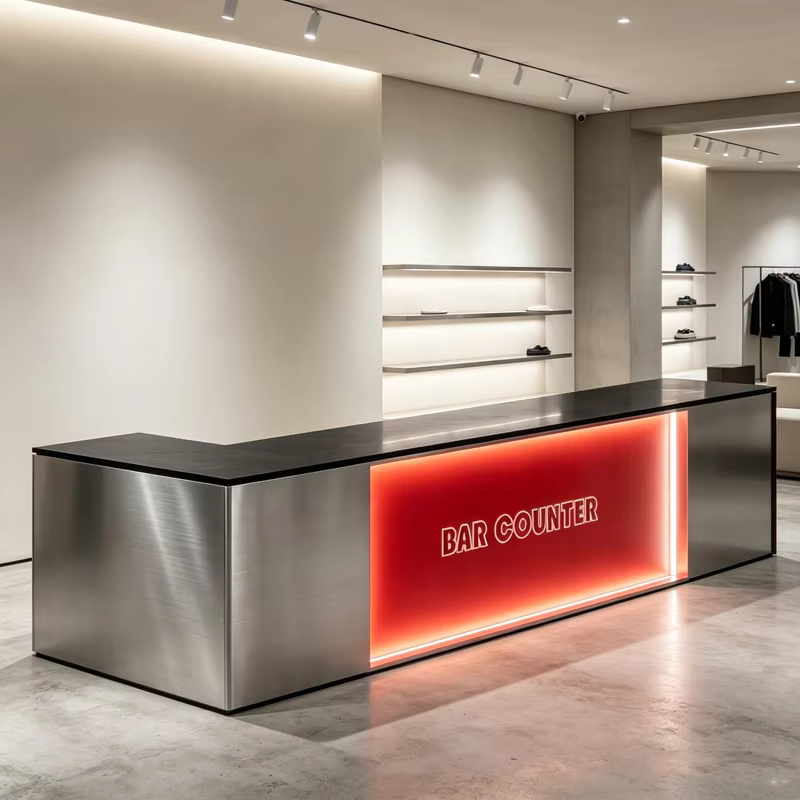 Comptoir de bar rétro, comptoir de bar commercial industriel, comptoir de caisse de restaurant, comptoir de billard, comptoir de réception de café, personnalisé