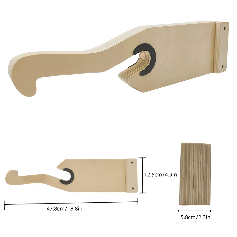 Cric d'haltères en bois pour barre d'entraînement au poids