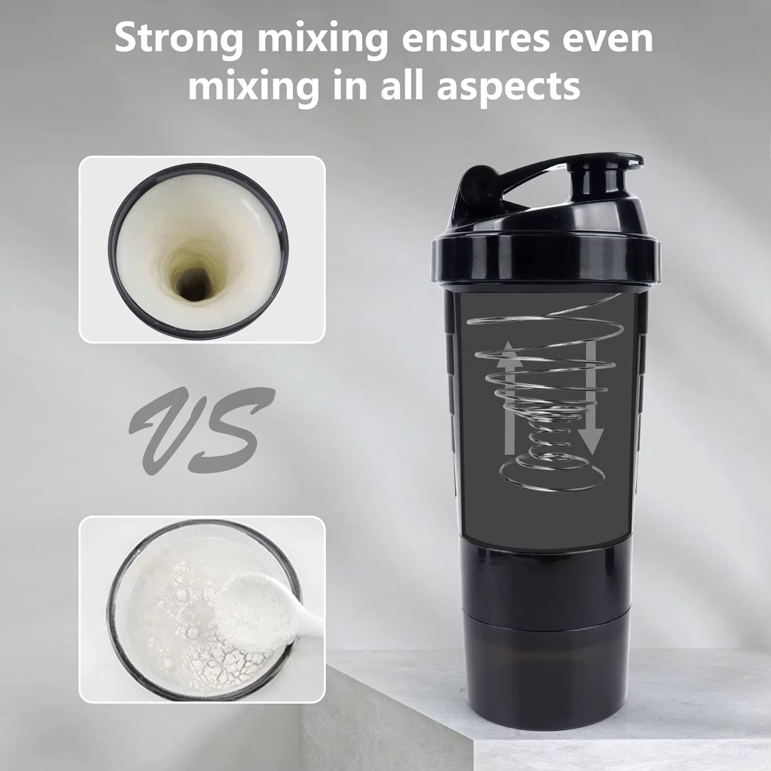 Bouteilles Shaker de protéines portables de 16OZ