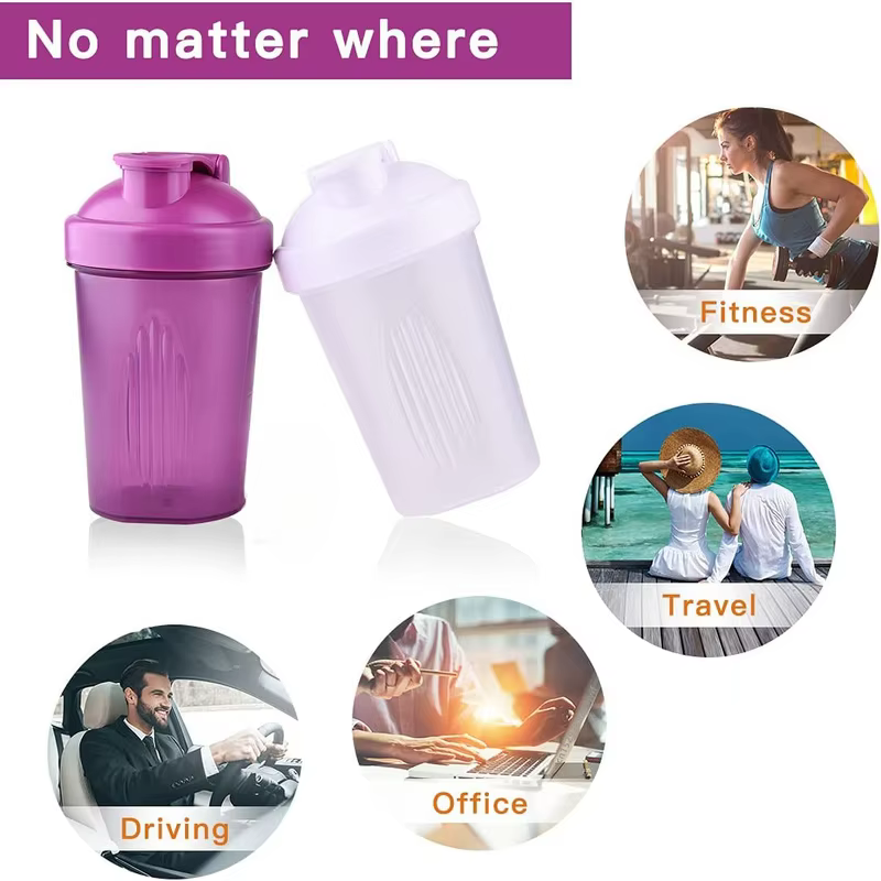 Bouteille Shaker de 400ML avec boule en acier inoxydable