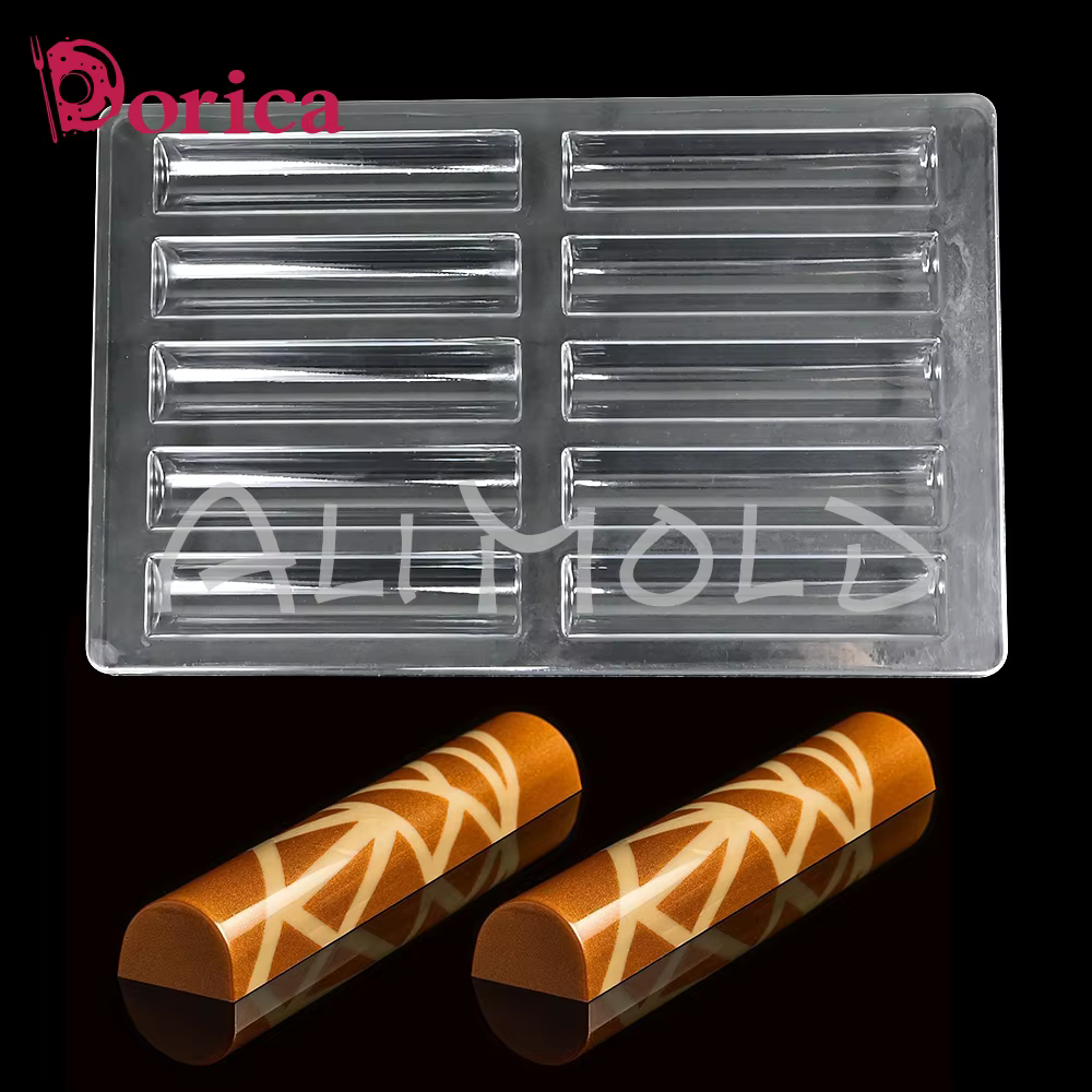 Moule de barre de chocolat professionnel en plastique, crème au beurre, confiserie, bonbons, outil de décoration de gâteaux, pâtisserie, Dessert, ustensile de cuisson