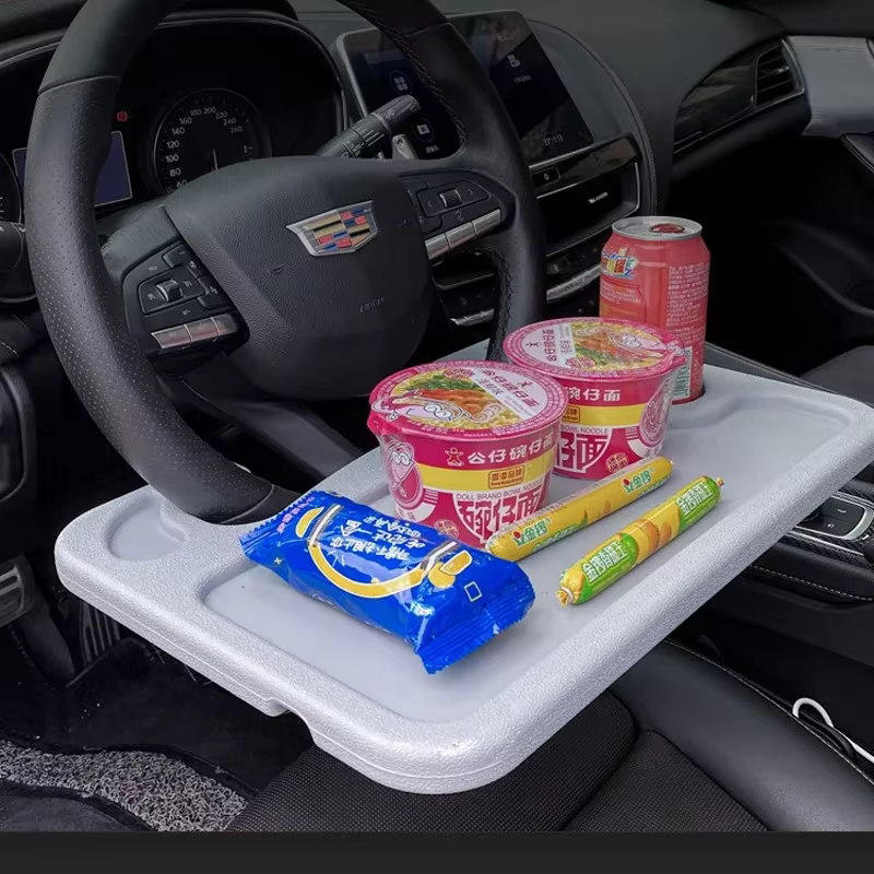 Volant de voiture, table à manger, plaque à manger de voiture, support à boissons, bureau d'écriture multifonctionnel, accessoires de table à manger de voiture