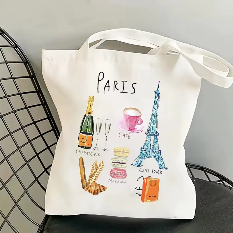 Sac fourre-tout de voyage Paris pour femmes, sac à bandoulière avec tour Eiffel, sac de voyage, Design sur le thème parisien, Construction robuste