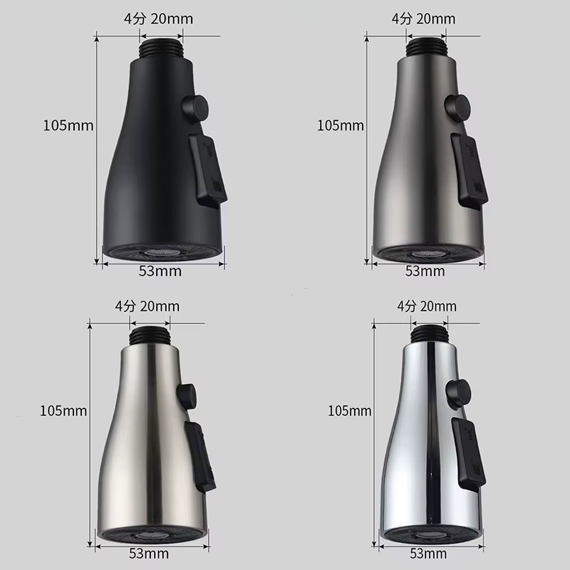 Accessoires de robinet de cuisine, buse de pulvérisation de remplacement, 3 Modes ABS, lavabo de salle de bains, évier, pomme de pulvérisation de douche pour connexion 1/2"